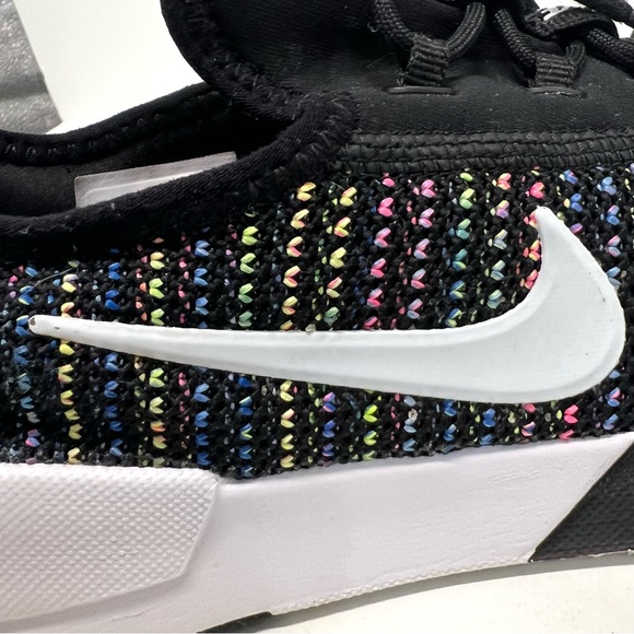 Nike Girls Ashin Modern Black Rainbow Knit Sneakers Athletic Shoes Youth 4.5 - Picture 14 of 15